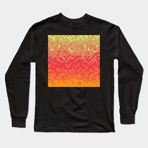 Orange pixels Long Sleeve T-Shirt by orsinha